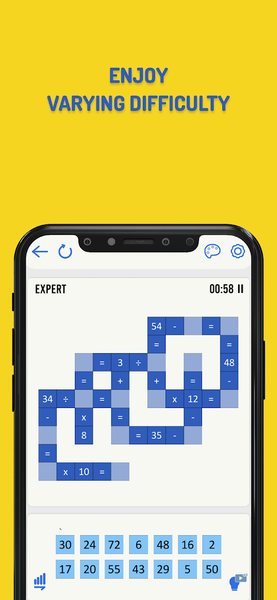Math Crossmath Puzzle - Image screenshot of android app