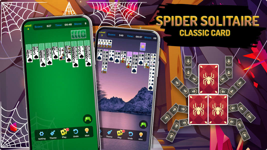 Spider Solitaire Classic Card - Gameplay image of android game