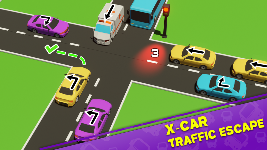 X-Car Traffic Escape - Gameplay image of android game