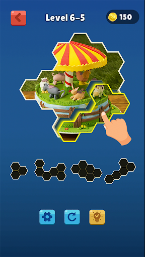Hexa Jigsaw Collection HD - Gameplay image of android game