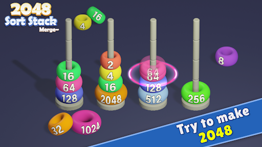 ۲۰۴۸ Sort Stack Merge - عکس برنامه موبایلی اندروید