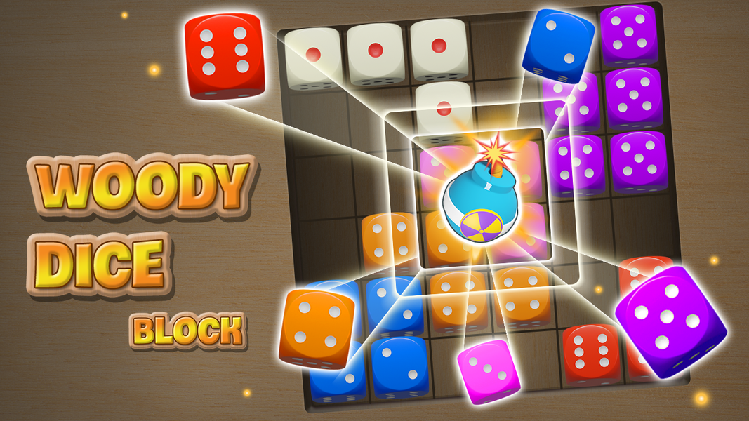 Woody Dice Block - Gameplay image of android game