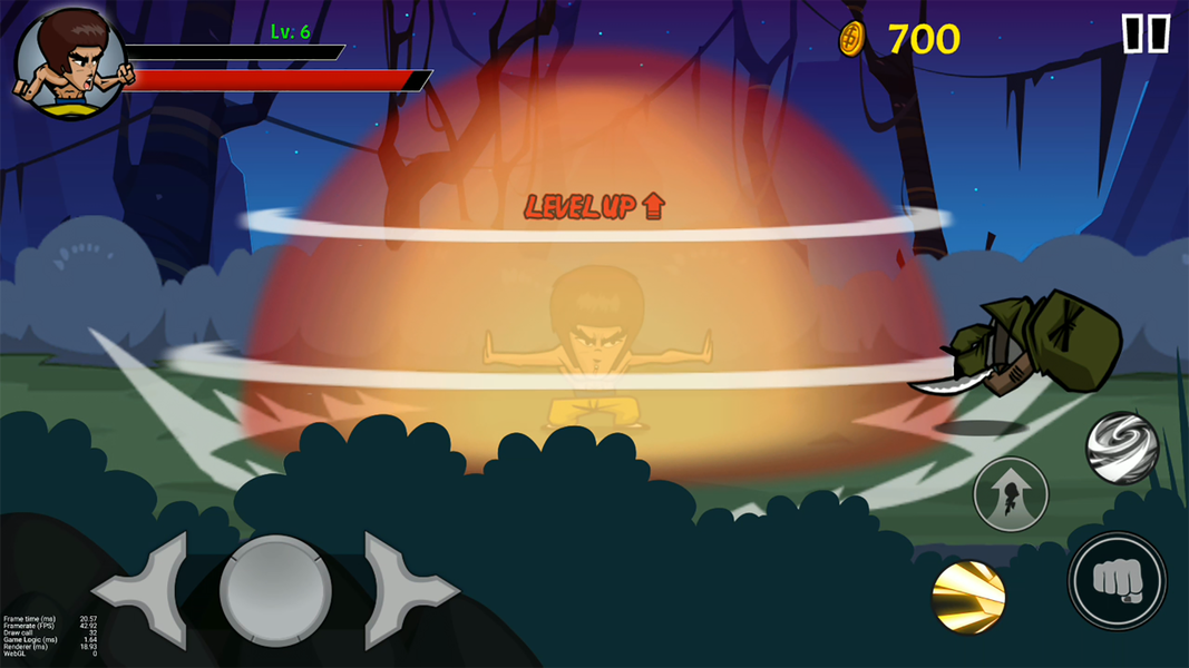 KungFu Fighting Warrior - Gameplay image of android game