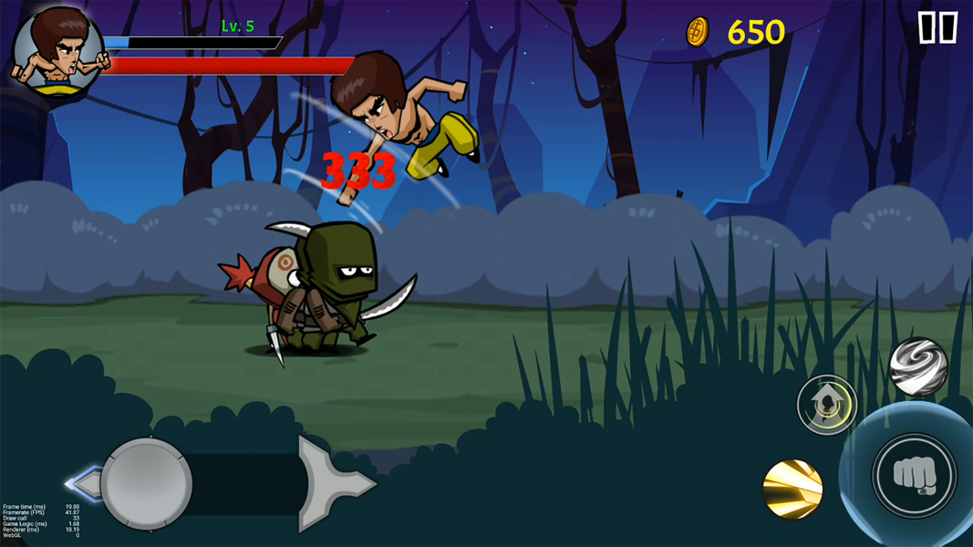 KungFu Fighting Warrior - Gameplay image of android game