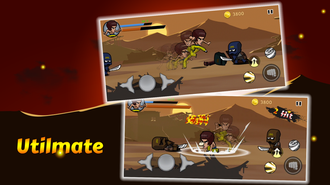 KungFu Fighting Warrior - Gameplay image of android game