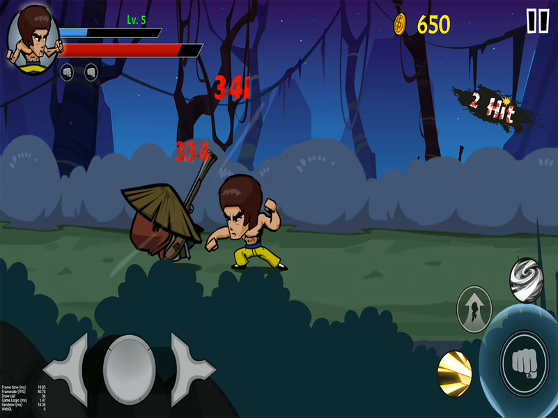 KungFu Fighting Warrior - Gameplay image of android game