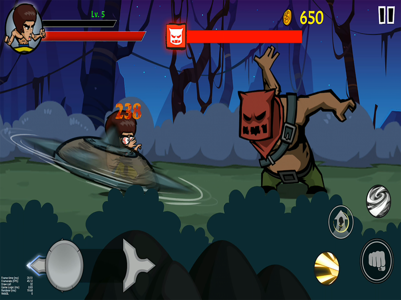 KungFu Fighting Warrior - Gameplay image of android game