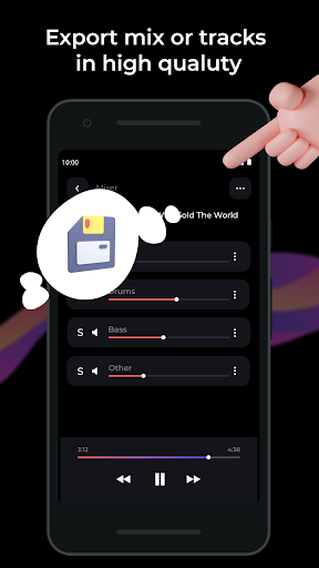 unMix - AI Vocal Remover - عکس برنامه موبایلی اندروید
