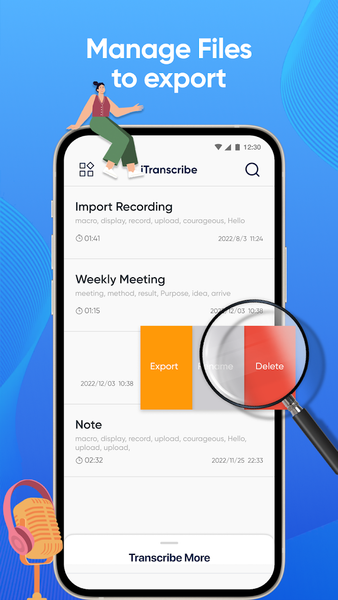 iTranscribe - Voice to Text - عکس برنامه موبایلی اندروید