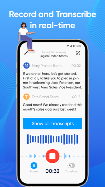 iTranscribe - Voice to Text - Image screenshot of android app