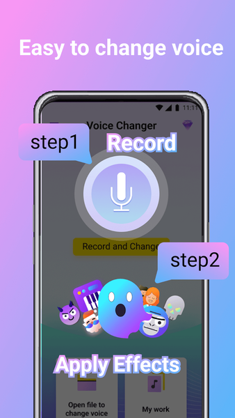 Voice Changer Voice Clone 2024 - Image screenshot of android app