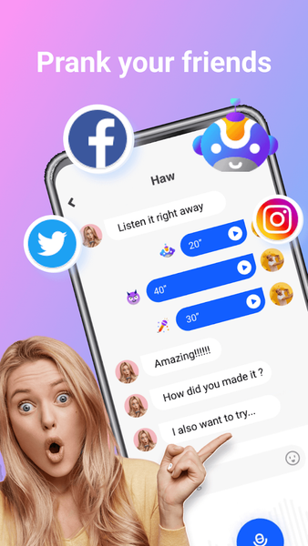 Voice Changer Voice Clone 2024 - Image screenshot of android app