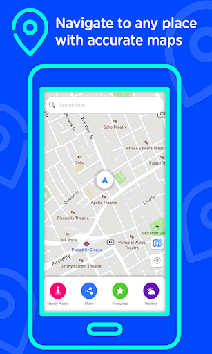 Voice GPS, Directions & Maps - عکس برنامه موبایلی اندروید