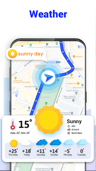 GPS Voice Navigation: Live Map - عکس برنامه موبایلی اندروید