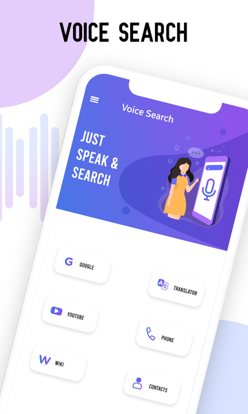 Voice Search Speak To search - عکس برنامه موبایلی اندروید