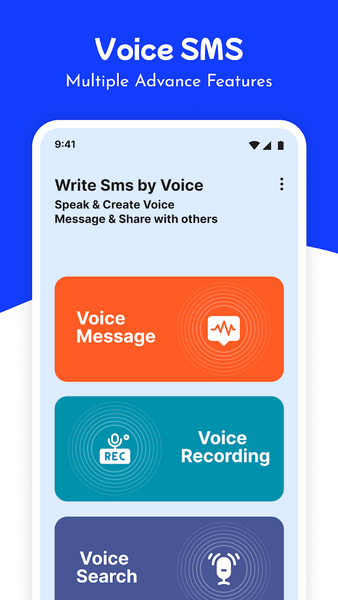 Voice SMS, Type SMS by Voice - Image screenshot of android app