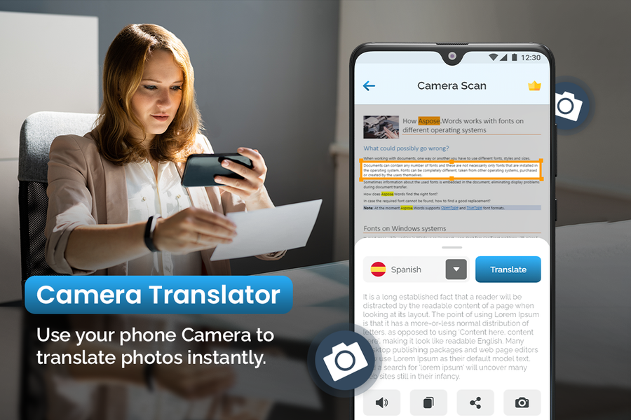 Camera Translator for Language - Image screenshot of android app