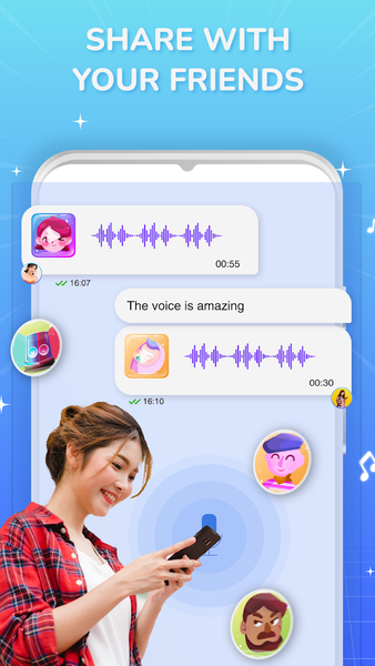 Voice Changer, Voice Effects - عکس برنامه موبایلی اندروید