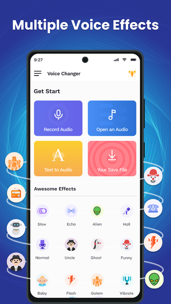 Voice Changer & Sound Effects - عکس برنامه موبایلی اندروید