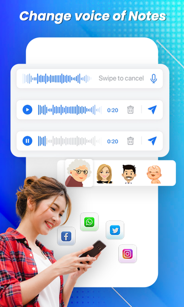 Voice changer for WhatsApp - Image screenshot of android app