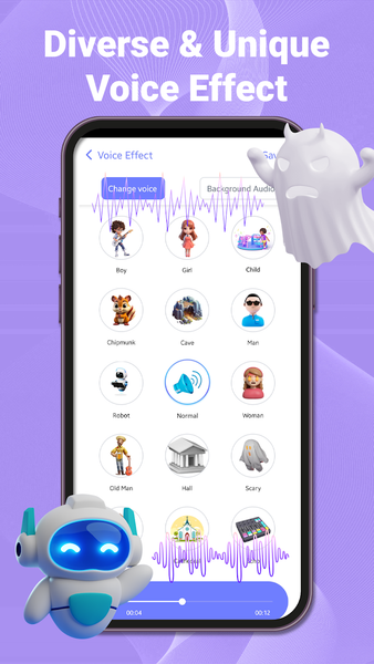 Voice changer - Sound Audio - عکس برنامه موبایلی اندروید
