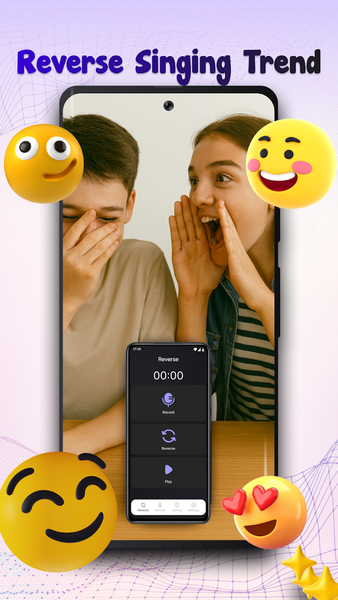 Voice Changer: Reverse Play - عکس برنامه موبایلی اندروید