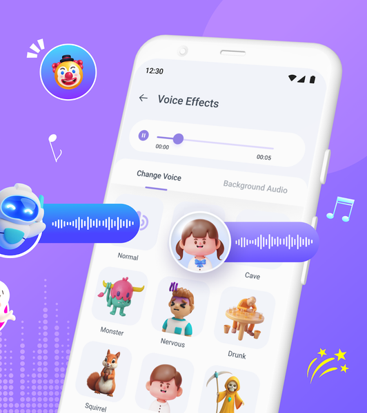 Voice Changer by Voice Effects - عکس برنامه موبایلی اندروید