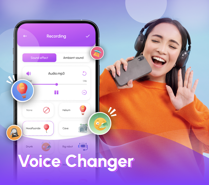 Sound Effects - Voice Changer - عکس برنامه موبایلی اندروید