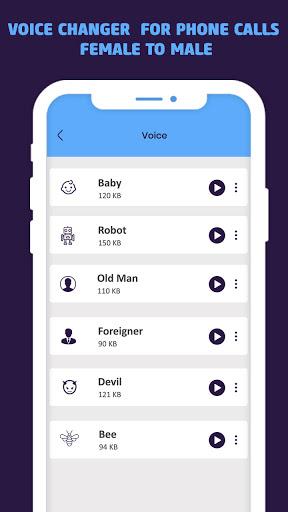 Voice Changer App For Phone Calls Female To Male - عکس برنامه موبایلی اندروید