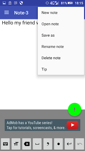 Voice Notebook speech to text - Image screenshot of android app