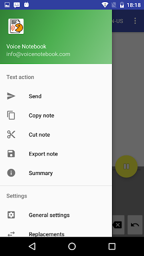 Voice Notebook speech to text - Image screenshot of android app