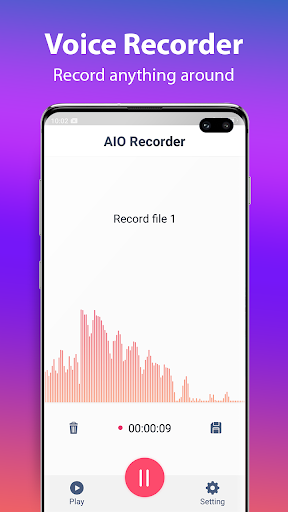 Voice Recorder Free & Sound Recorder, MP3 Recorder - عکس برنامه موبایلی اندروید