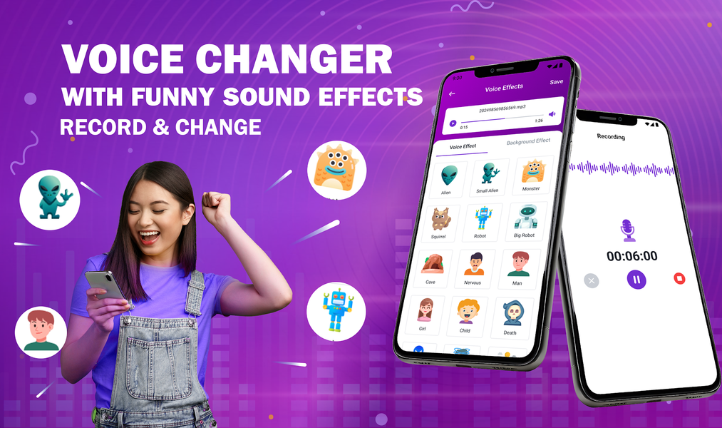 Voice Changer by Sound Effects - Image screenshot of android app