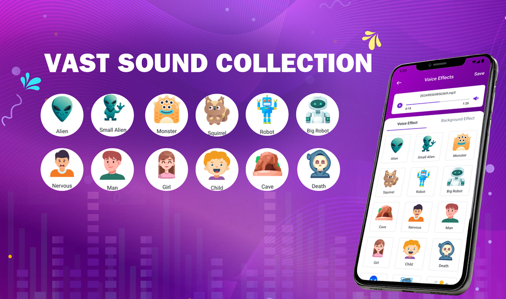 Voice Changer by Sound Effects - Image screenshot of android app