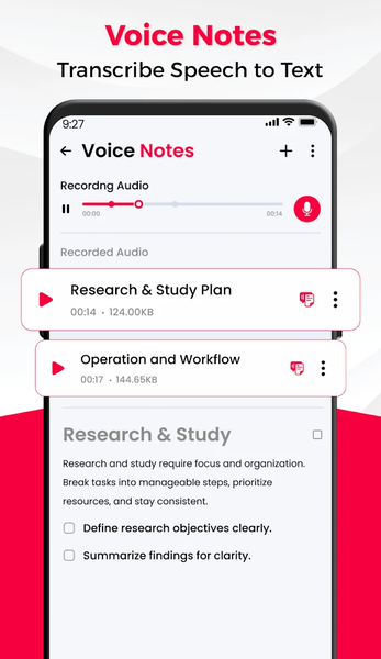 Voice Memo - Recorder & Notes - Image screenshot of android app