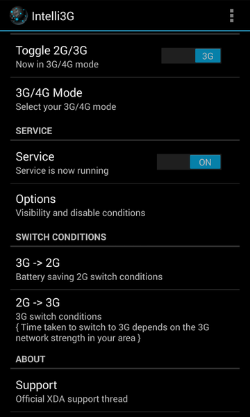 Intelli3G - Image screenshot of android app