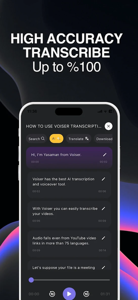 Speech to Text: Transcribe STT - عکس برنامه موبایلی اندروید
