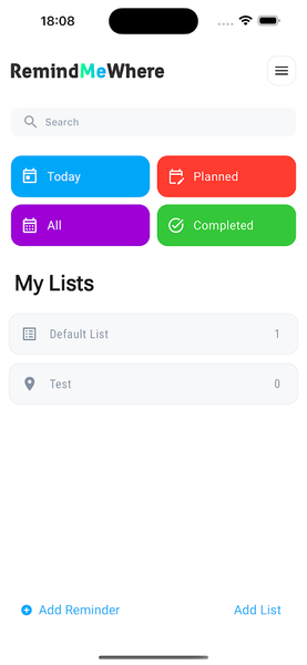 RemindMeWhere Reminders - Image screenshot of android app