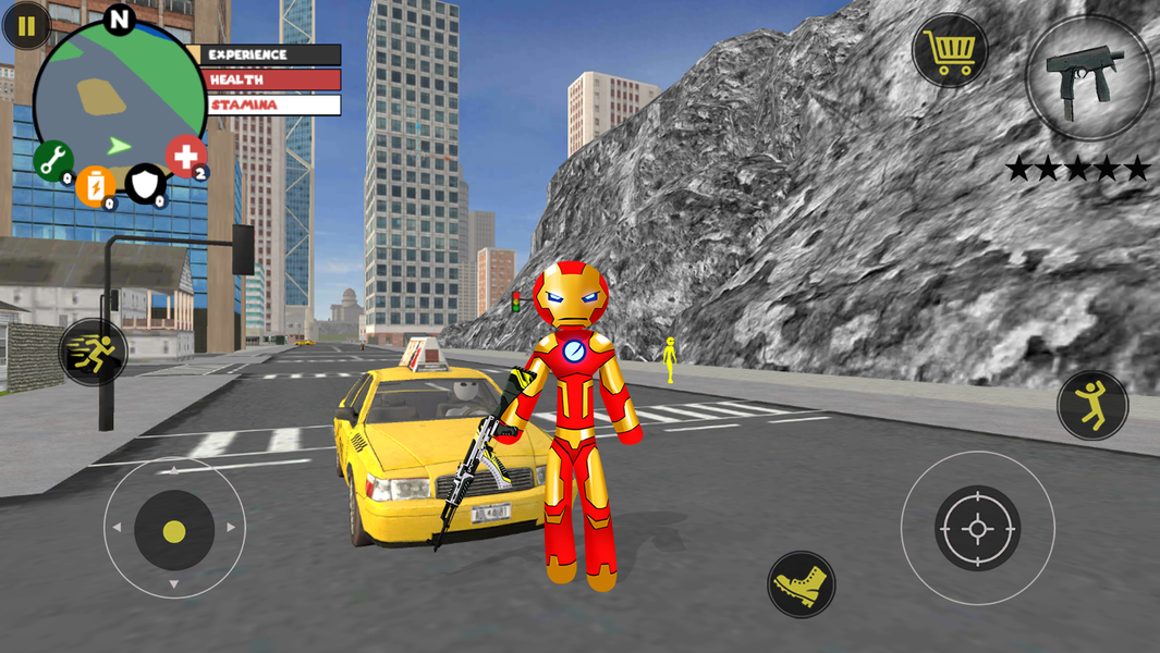 Iron Stickman Rope Hero - Gang - Image screenshot of android app