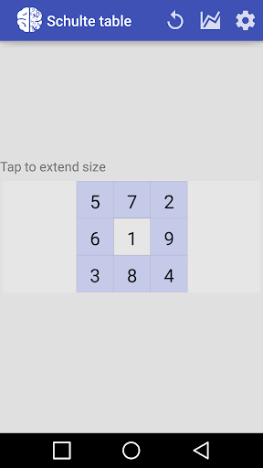 Schulte Table With Ad - Image screenshot of android app