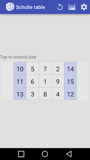Schulte Table With Ad - Image screenshot of android app