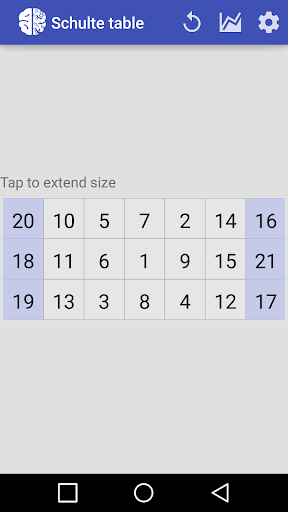 Schulte Table With Ad - Image screenshot of android app