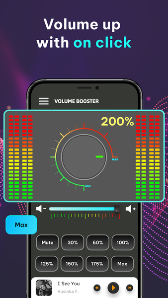 MaxBoost Volume: Bass EQ 200% - Image screenshot of android app