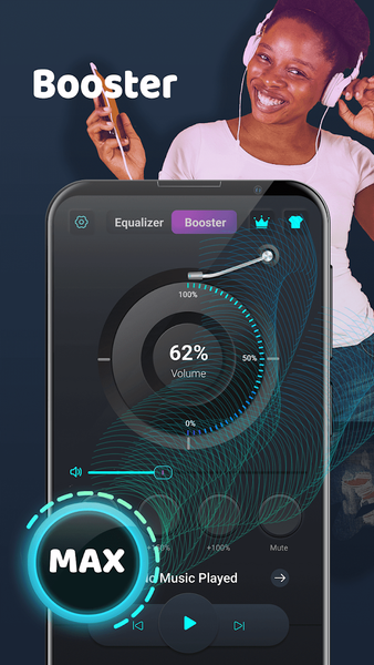 Volume Booster Equalizer ۲۰۲۴ - عکس برنامه موبایلی اندروید