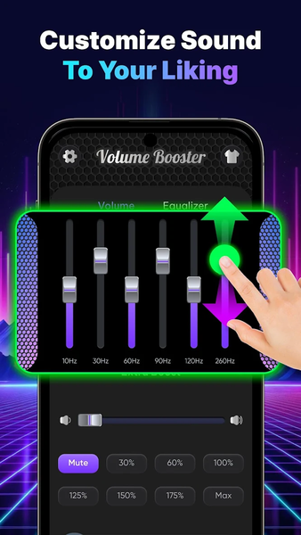 Volume Booster - Bass Booster - عکس برنامه موبایلی اندروید