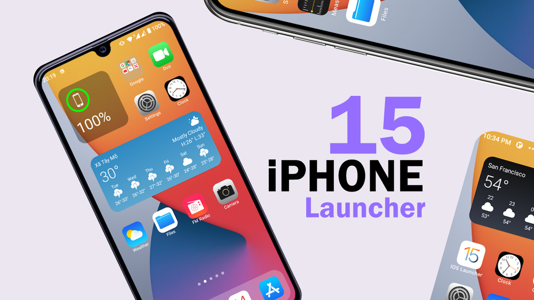 iOS Launcher- iPhone 15 Theme - عکس برنامه موبایلی اندروید
