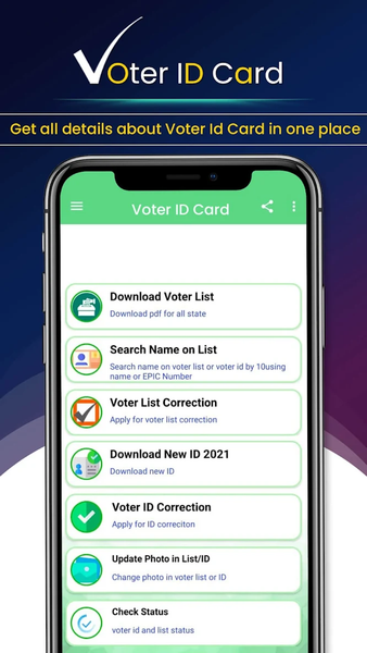 Voter ID Card Download Info - عکس برنامه موبایلی اندروید