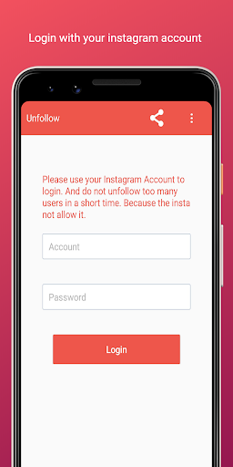 Unfollow Users - Unfollower - Image screenshot of android app