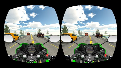 VR Highway Traffic Bike Racer - Gameplay image of android game