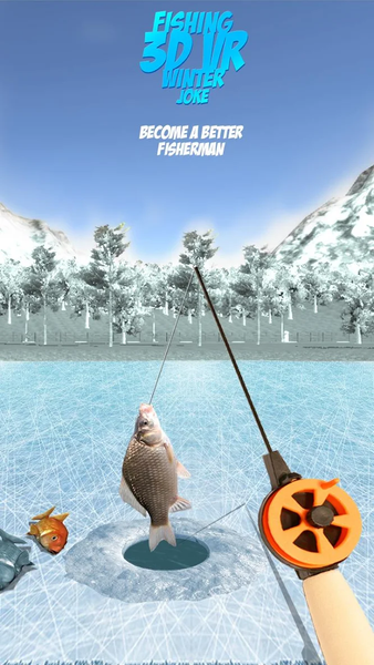 Fishing 3D VR Winter - Gameplay image of android game